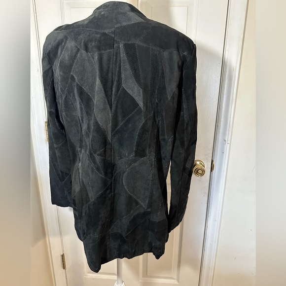 Mattina T patchwork suede leather jacket. Size 16 - Picture 2 of 7